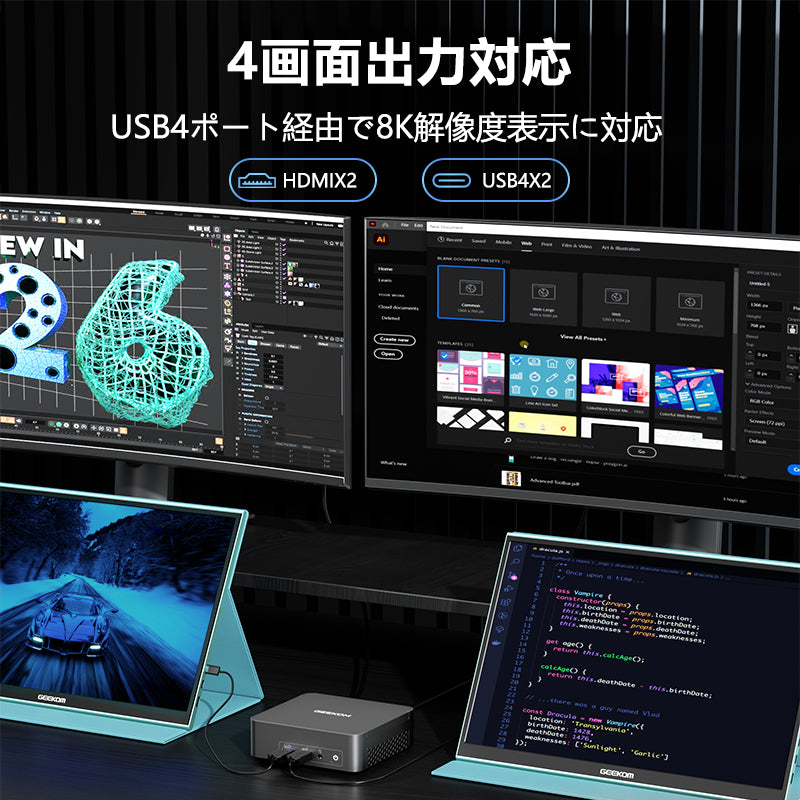 GEEKOM BIZ X13 ミニPC 第13世代 Intel® Core™ i9-13900HK