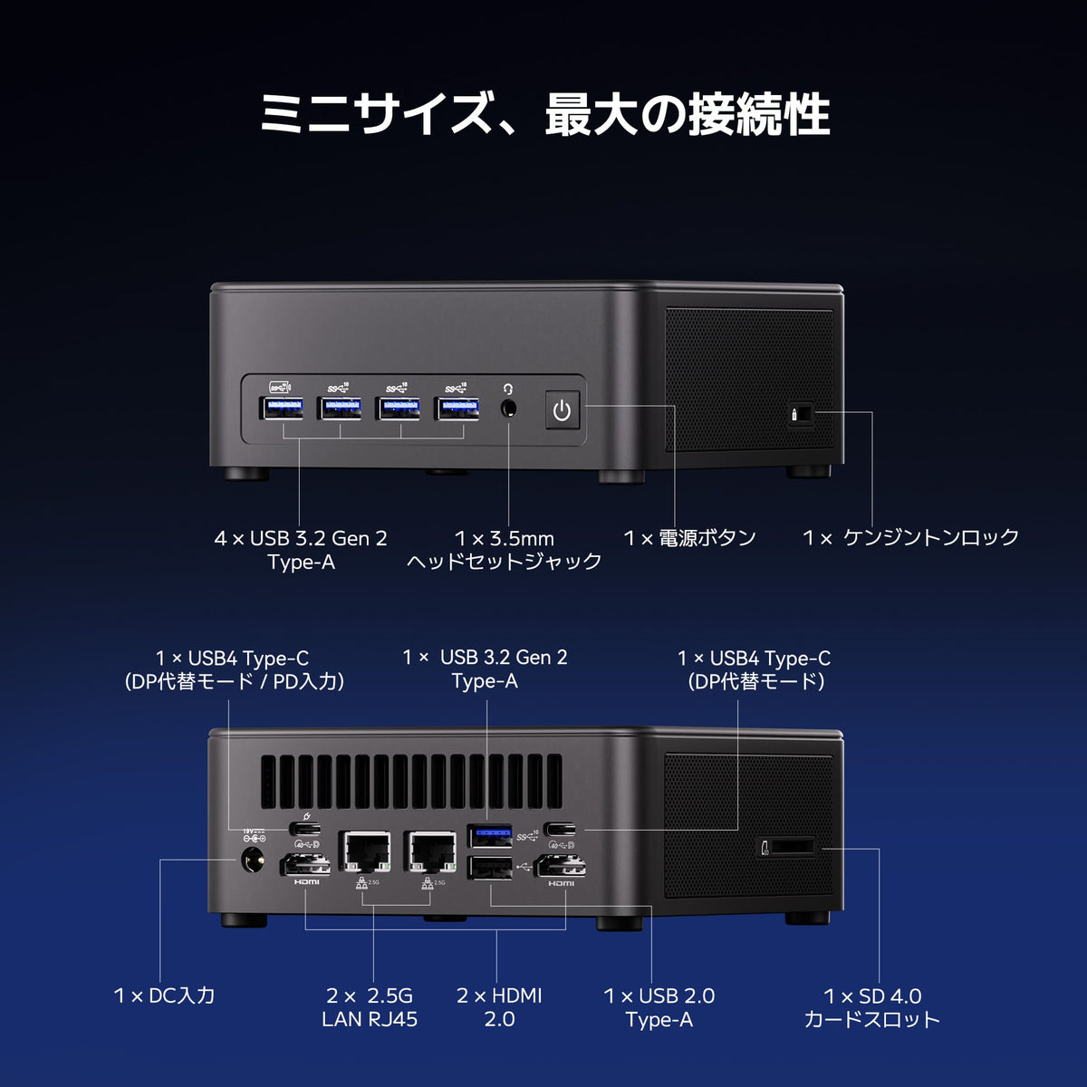 GEEKOM IT13 MAX ミニPC インテル® CORE™ Ultra9-185H（24GB RAM + 1TB SSD）