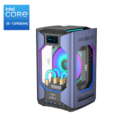 GEEKOM 水冷式ゲーミングミニPC MEGAMINI G1 i9-13900HK(32GB RAM+2TB SSD)