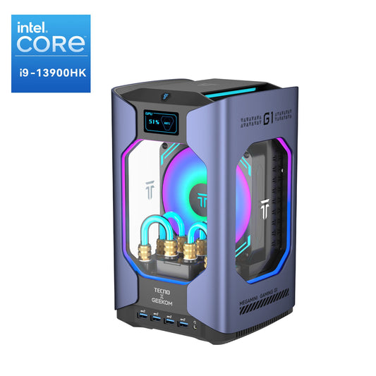 GEEKOM 水冷式ゲーミングミニPC MEGAMINI G1 i9-13900HK(32GB RAM+2TB SSD)