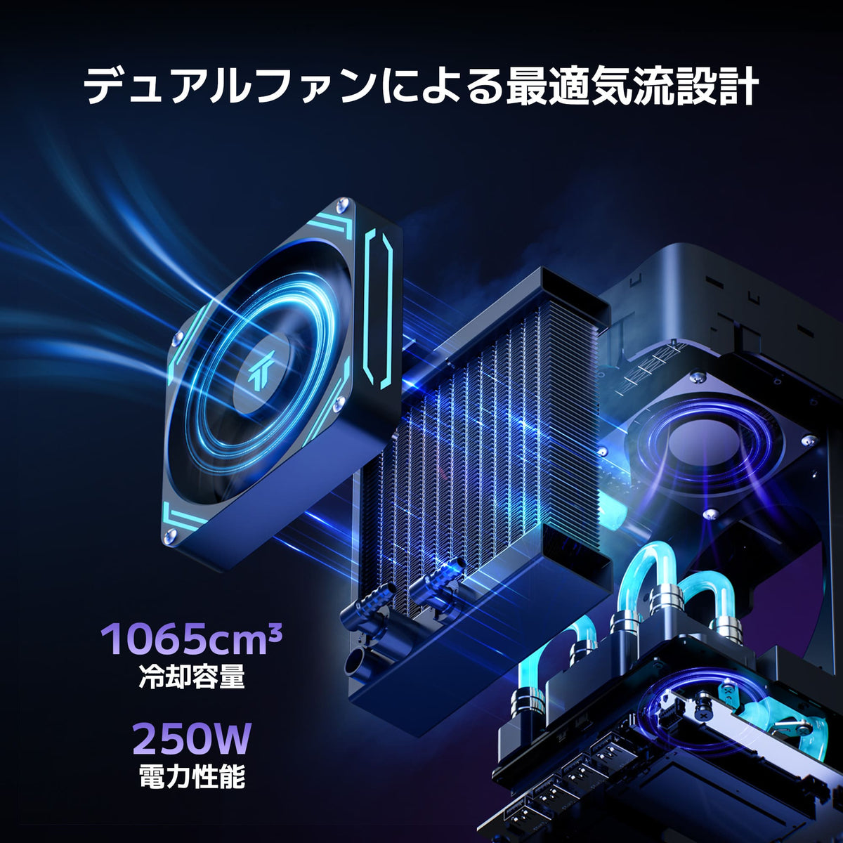 GEEKOM 水冷式ゲーミングミニPC MEGAMINI G1 i9-13900HK(32GB RAM+2TB SSD)