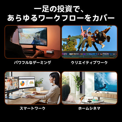 GEEKOM AI PC A9 MAX ミニPC AMD Ryzen AI 9 HX 470（32GB RAM + 2TB SSD）