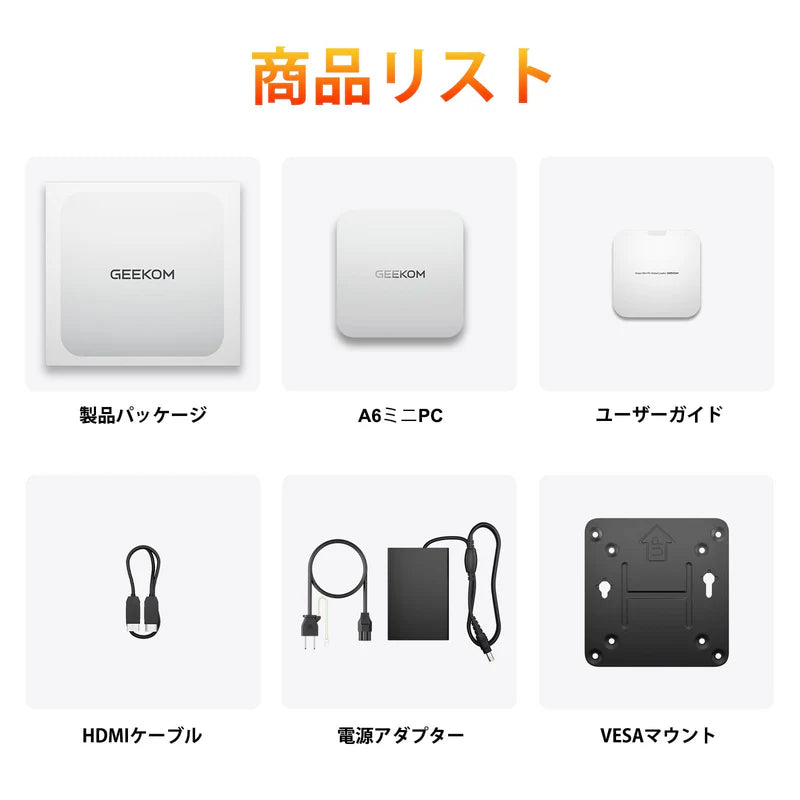 GEEKOM A6 ミニPC AMD Ryzen R7-6800(32GB RAM + 1TB SSD) – ギコム
